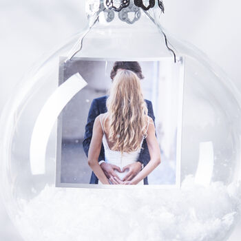 Personalised Mr And Mrs Snow Globe Bauble, 2 of 2