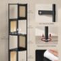 Five Tier Corner Shelf With Polyrattan Sides Bookshelf, thumbnail 11 of 12