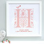 Personalised New Baby Initial Framed Print, thumbnail 1 of 6