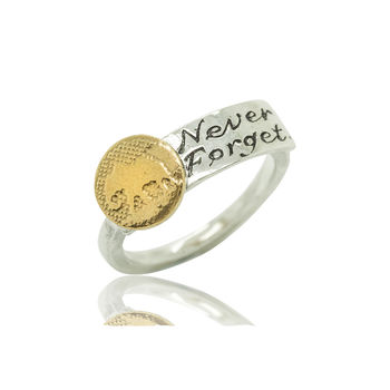 Never Forget Silver Elephant Ring With Gold Vermeil, 2 of 5