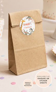 Safari Jungle Party Favour Bag Stickers, 10 of 11