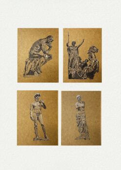 Shaded Sculpture Pointillism Diy Art Kit Set Of Four, 4 of 9