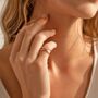 Gold Plated Kiss Ring A Sparkling Symbol Of Love, thumbnail 2 of 4