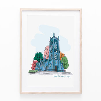 Personalised Bombed Out Church Liverpool Print, 6 of 6