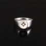 Mens North Star Stainless Steel Signet Ring, thumbnail 6 of 10