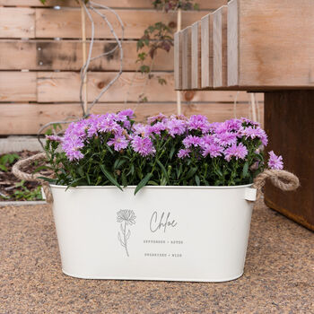 Personalised Birth Flower Planter For Her, 2 of 4