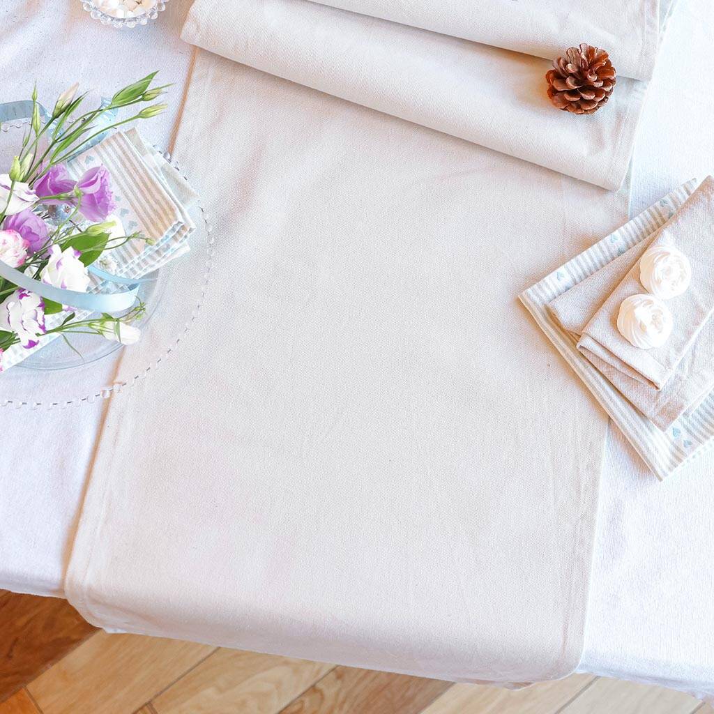 Chambray Country Cotton Table Runner, 1 of 8