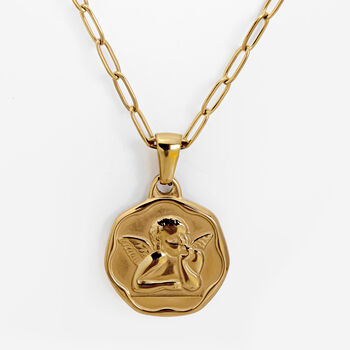 Chain Necklace With Vintage Angel Pendant, 4 of 4