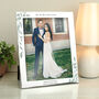 Personalised 10x8 Silver Botanical Couples Photo Frame, thumbnail 3 of 5