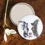Inky Dog Pocket Compact Mirror, thumbnail 1 of 4