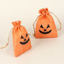 G Decor Set Of Five Or 10 Halloween Hessian Gift Bags, thumbnail 3 of 4