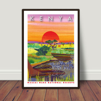 Kenya Safari Masaii Mara Wall Art, 2 of 3