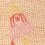 Lolly Embroidered Woven Storage Basket, thumbnail 3 of 6