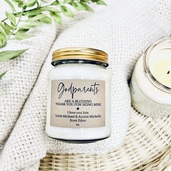 Personalised 'Godmothers Are A Blessing' Soy Candle, 3 of 10