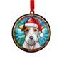 Fox Terrier In Santa Hat Suncatcher Decoration, thumbnail 6 of 6