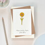 Personalised And Engraved Sunflower Birthday Card, thumbnail 1 of 2