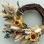 Mini Sunflower Dried Wreath, thumbnail 3 of 3