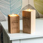 Personalised Happy New Home Gift Wood Candle Holder, thumbnail 3 of 5