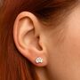 Sterling Silver Hedgehog Stud Earrings, thumbnail 3 of 7