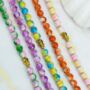 Off White Marble Women’s Glass Beaded Screw Bracelets, thumbnail 5 of 6