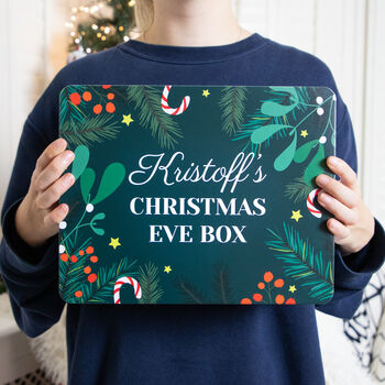 Personalised Christmas Eve Xl Gift Storage Tin, 3 of 8