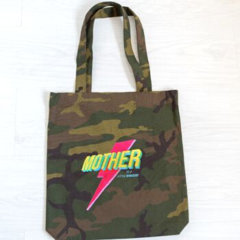 Camo Mother Lightning Bolt Tote Personalised, 2 of 3