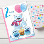 Age Two Cute Polar Bear Birthday Card, thumbnail 2 of 2