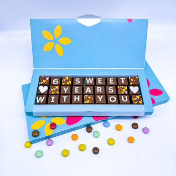 Personalised 6th Anniversary Chocolates, 7 of 9