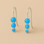 Sterling Silver Blue Opal Trio Drop Earrings, thumbnail 1 of 5