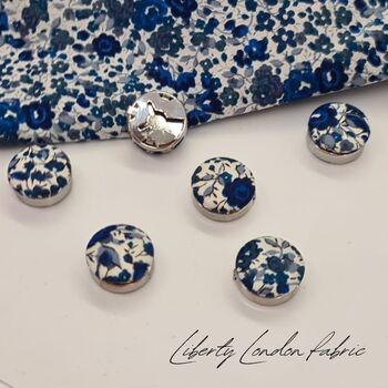 Gracie Blue Liberty Clip On Button Cover Set, 3 of 6