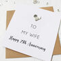 25th Silver Anniversary Card For Husband Wife, thumbnail 2 of 5