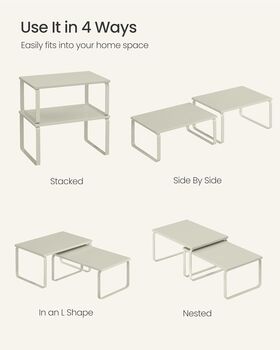 Set Of Two Spice Rack Cupboard Kitchen Shelf Organiser, 10 of 11