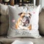 Personalised Bulldog Heart Cushion Cover Gift, thumbnail 2 of 2