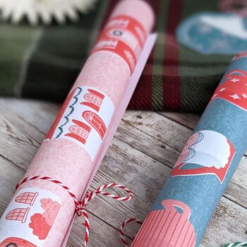 Cosy Winter Cottages Christmas Wrapping Paper, 2 of 5