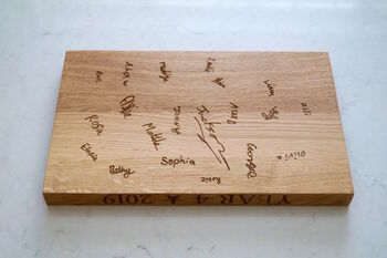 Personalised Chopping Board With Hand Written Engraving, 4 of 6