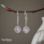 Sterling Silver Pink Opal Shimmering Dangle Earrings, thumbnail 1 of 4