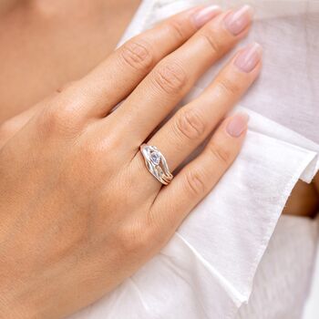 Teardrop Blue Topaz Ring, 4 of 8