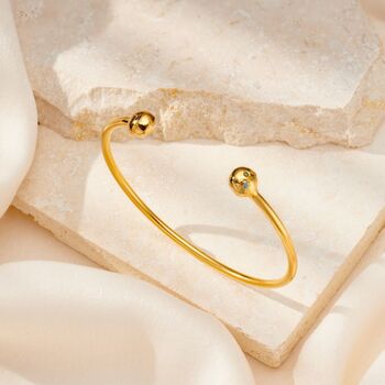 Molten Orb Birthstone Cuff Bangle, 2 of 7