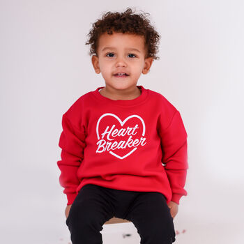Valentines 'Heart Breaker' Embroidered Sweatshirt, 5 of 5