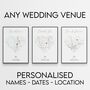 Wedding Gift Personalised Map Print Of Wedding Venue, thumbnail 2 of 4