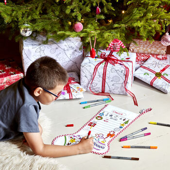 Colour In Christmas Stocking Kit + 10 Pens, 3 of 8