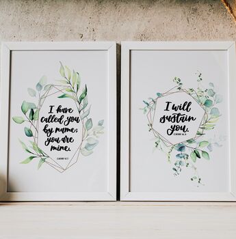 Isaiah Bible Verse Set Of Two Prints, 2 of 7