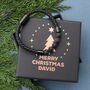 Personalised Christmas Lava Stone Bracelet For Men, thumbnail 7 of 10