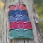 Handcrafted Leather Glasses Case Red, thumbnail 7 of 9