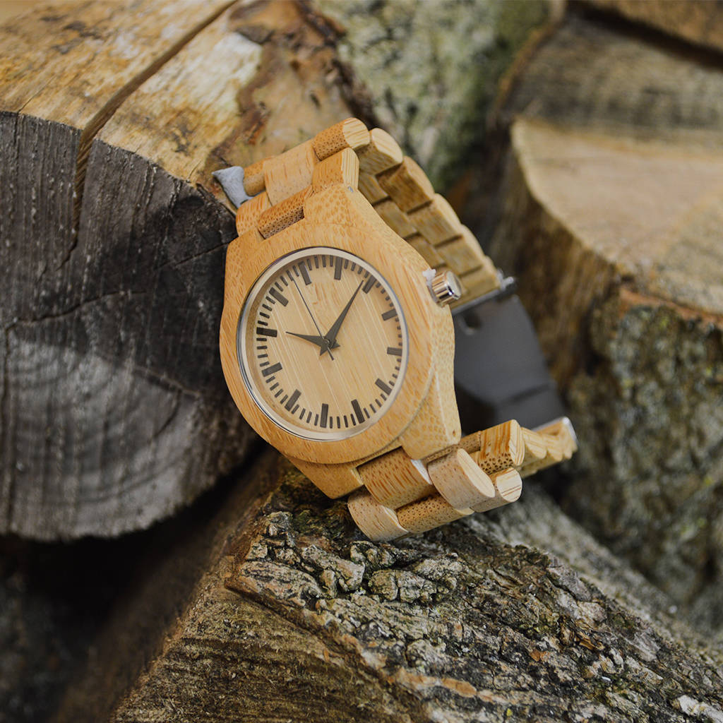 Personalised Gents Bamboo Wrist Watch, 1 of 4