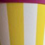 Carnival Lampshade In Sunshine Yellow Deckchair Stripe, thumbnail 6 of 9