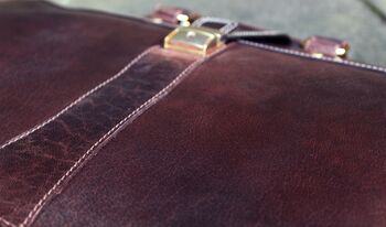 Real Leather Men's Briefcase Personalised Gift For Him, 9 of 12