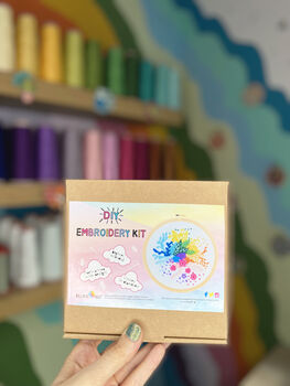 Rainbow Floral Embroidery Kit, 3 of 9