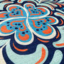 Abstract Floral Cushion Cover With Blue And Orange, thumbnail 6 of 7