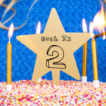 Personalised Children's Birthday Star Cake Topper, 2 of 8